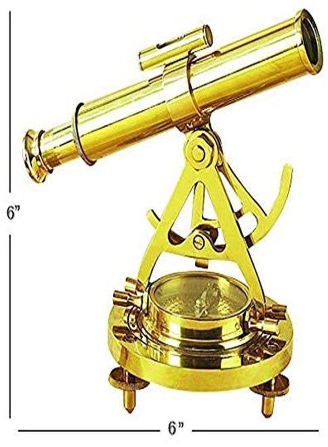 THOR INSTRUMENTS Brass Telescope Compass Feel The Distant Objects Nearer 6" Rustic Vintage Home Decor Gifts - Image 2